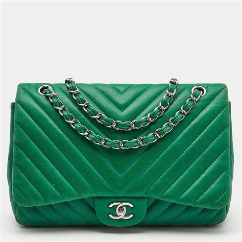 dark green Chanel bag